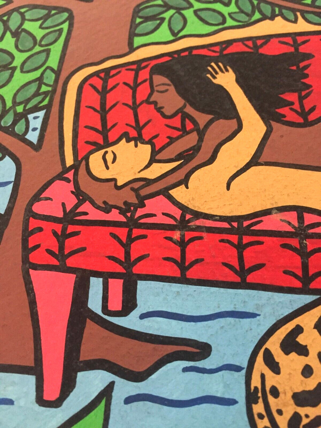 1996 Original Cuban Movie Poster MOCKUP.Alicial Leal painting GEMAS.Unique art