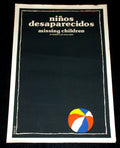 1985 Original Cuban Movie Poster"Missing Children"Prize winner Graphic art.Bachs