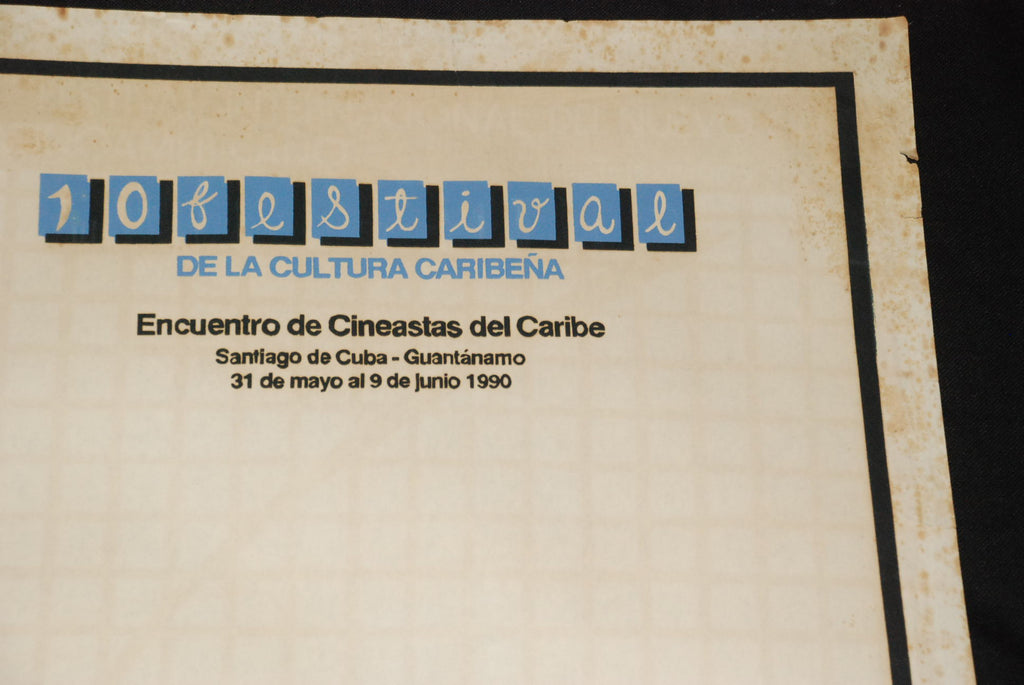1990 Original Cuban Movie Poster.Plakat.Affiche.affisch"Caribbean art Festival