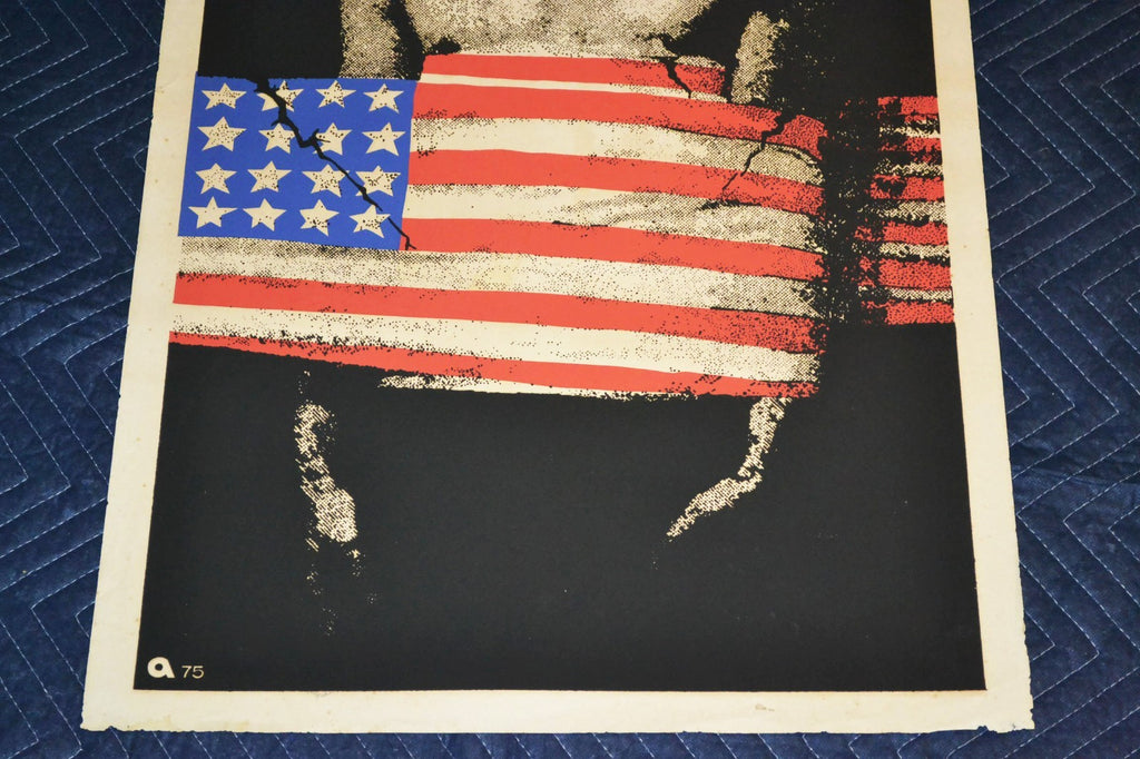 1975 Original Cuban Silkscreen Movie Poster.Puerto Rico.Independentist.American