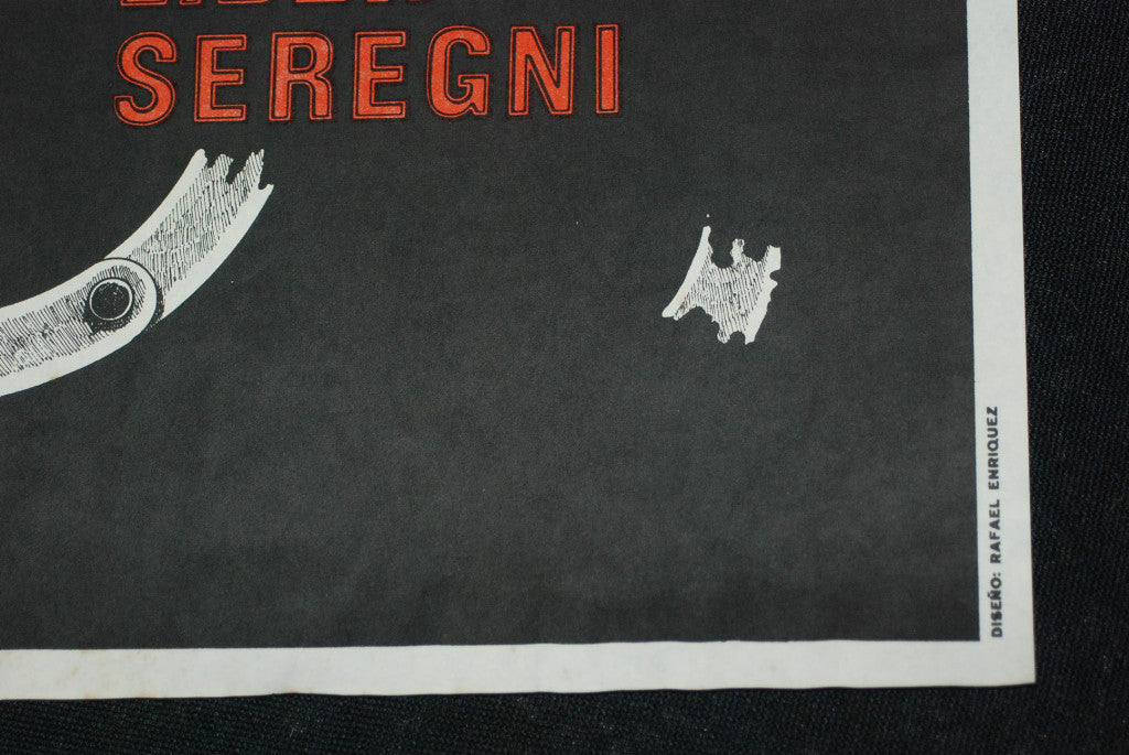 1980 Original Cuban OSPAAAL Poster.URUGUAY.Free Political Prisoner Liber Seregni