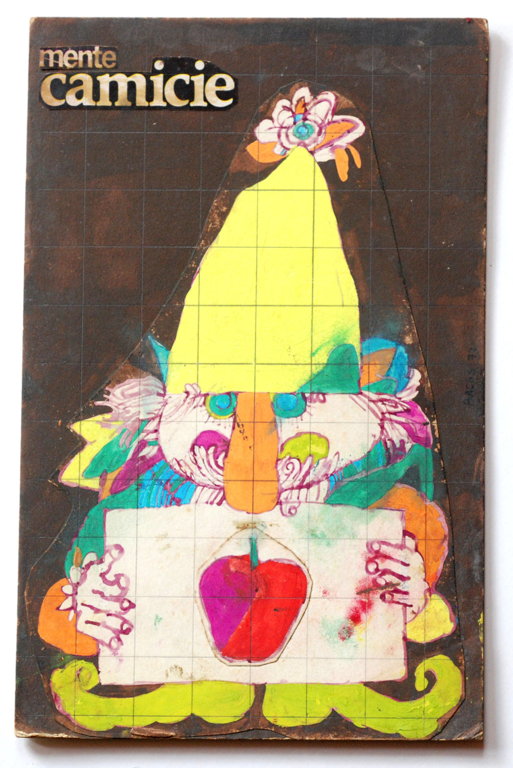 1972 Original Cuban Movie Poster MOCKUP Painting.Clown.Circus.Unique Art Piece!
