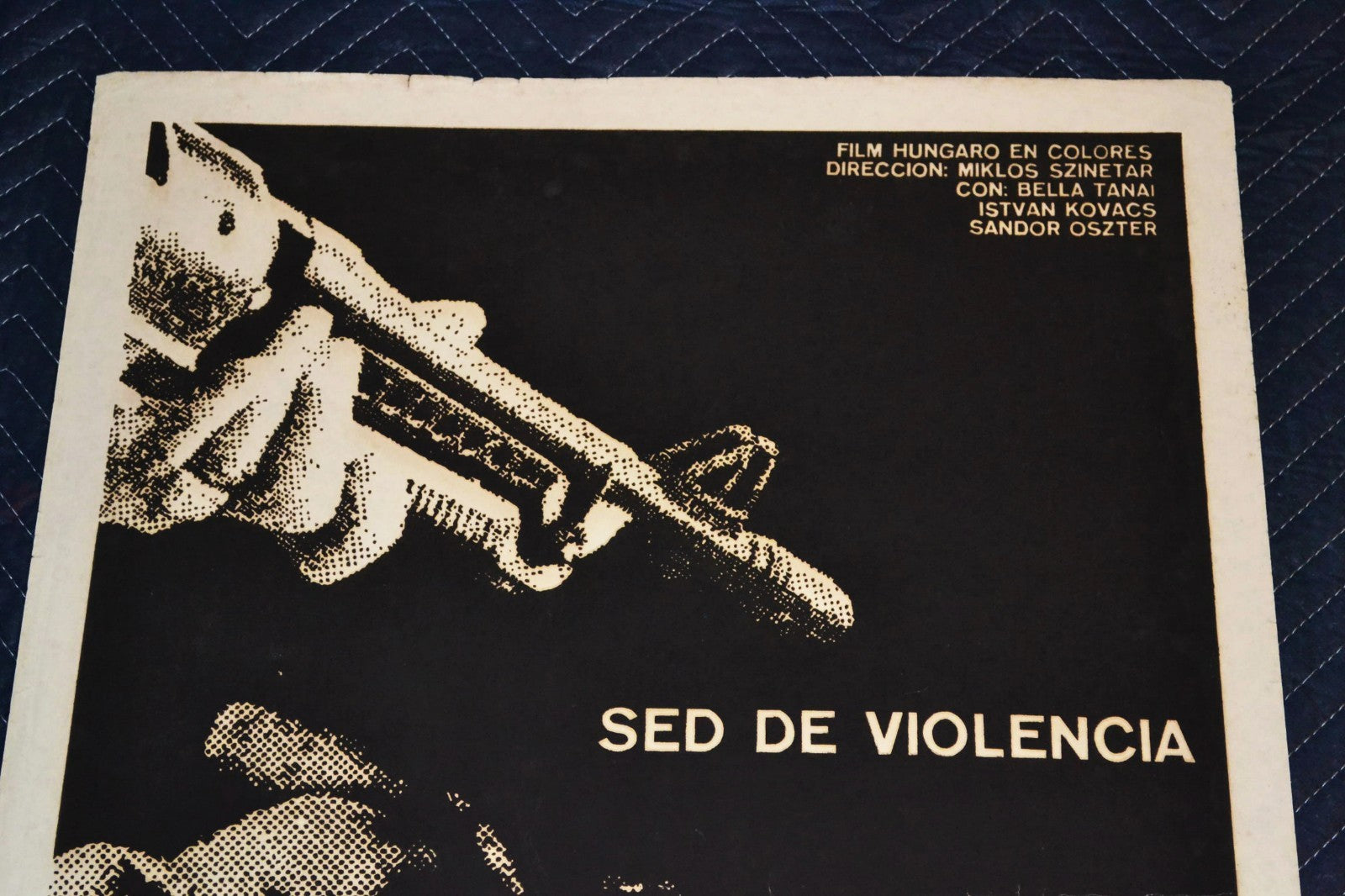 1980 Cuban Original Silkscreen Movie Poster.Thirst f Violence.Kidnapping hostage