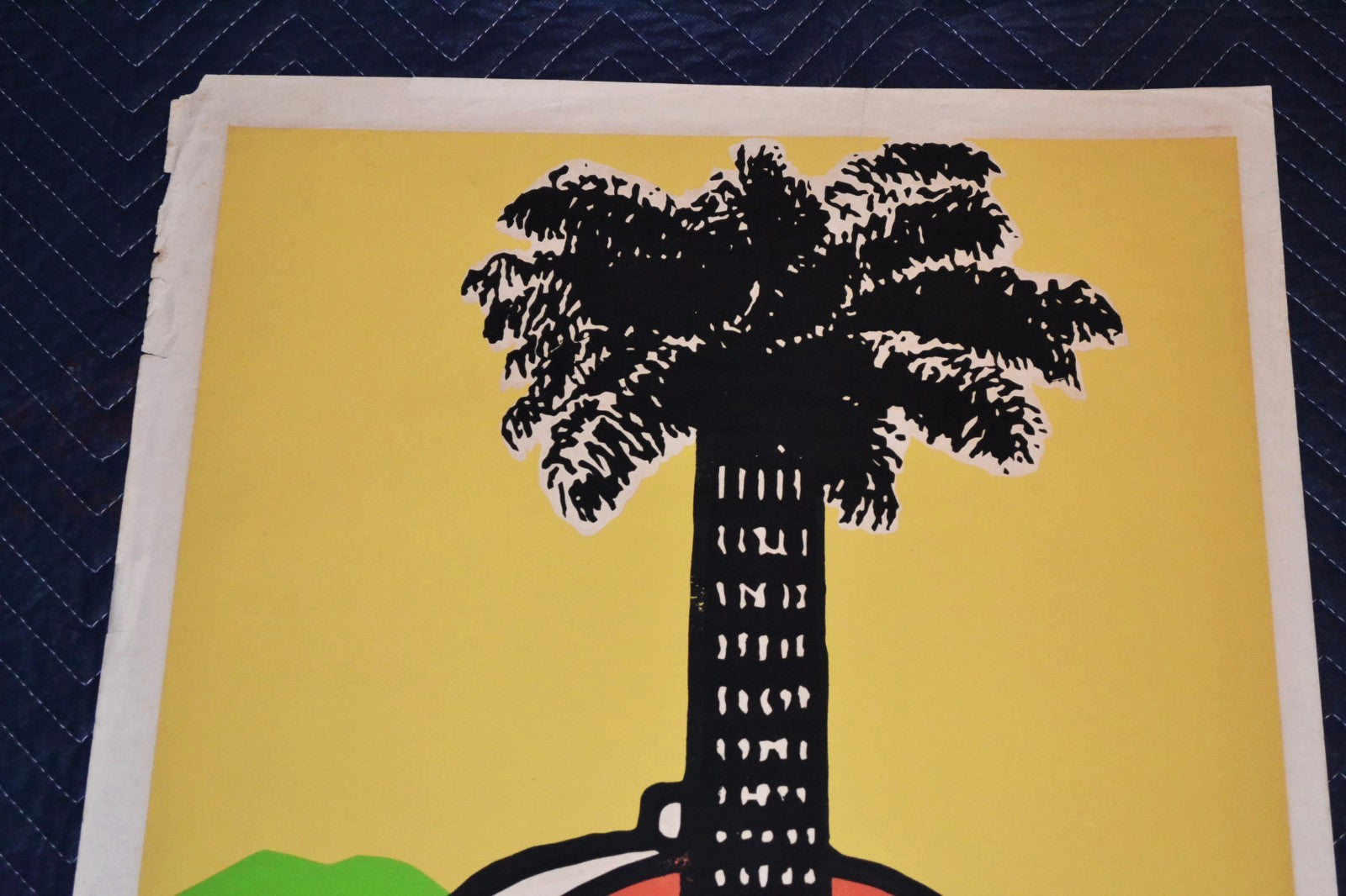 1974 Original Cuban Silkscreen Movie Poster.Chicho Ibañez.Music.Guitar.Jazz art
