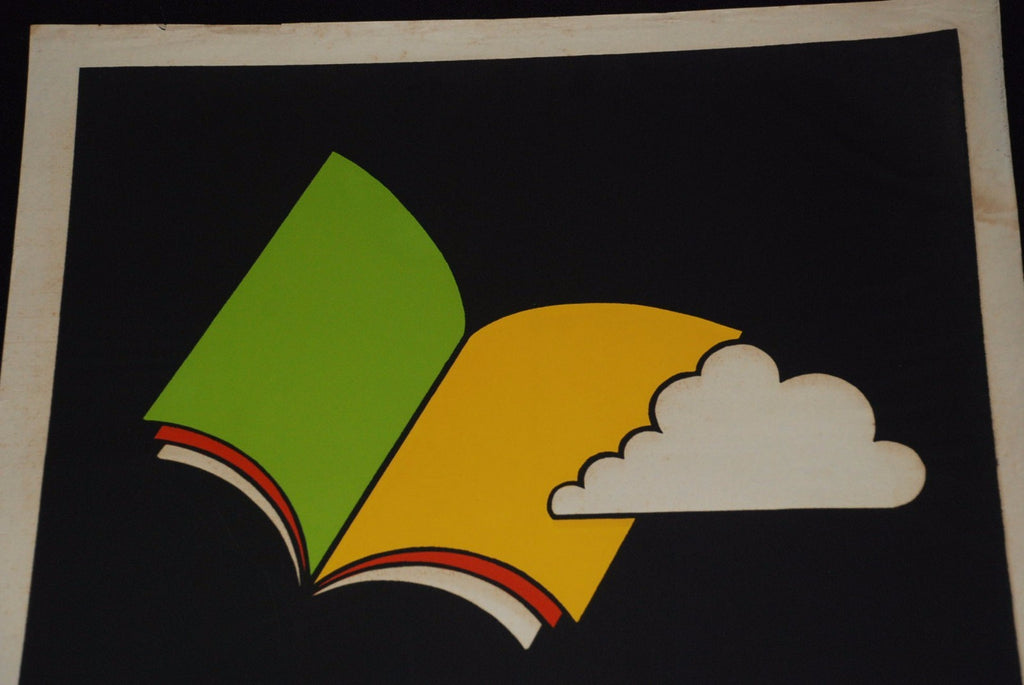 1985 Cuban ORIGINAL Movie Poster.Plakat"Between Lines"Flying book art.Collectors