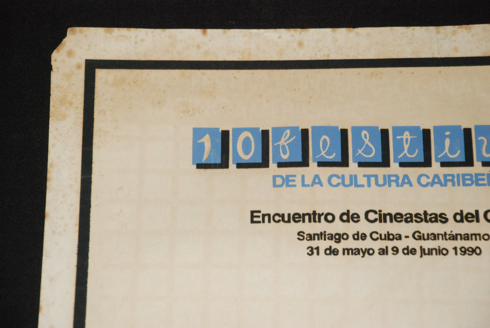 1990 Original Cuban Movie Poster.Plakat.Affiche.affisch"Caribbean art Festival