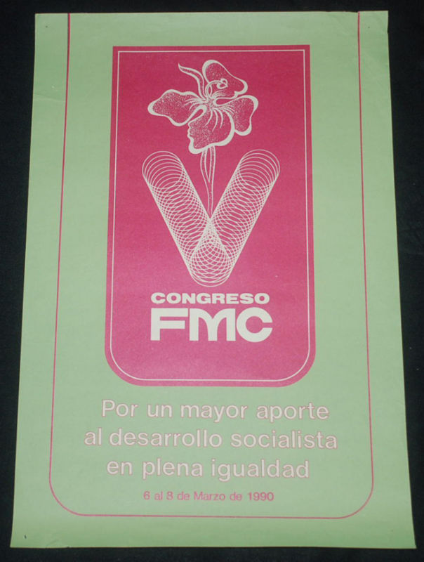 1990 Original Cuban Poster"Cuban Women Federation.FMC"Plakat.Affiche.Affisch