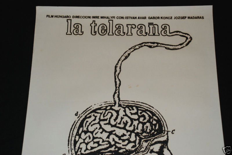1975 Original Cuban Silkscreen Movie Poster"The Spiderweb"Cerebral.Brainy.Mint