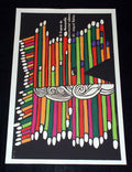 1976 Original Cuban Movie Poster"Organo de Manzanillo"Musical Organ.Colorful art