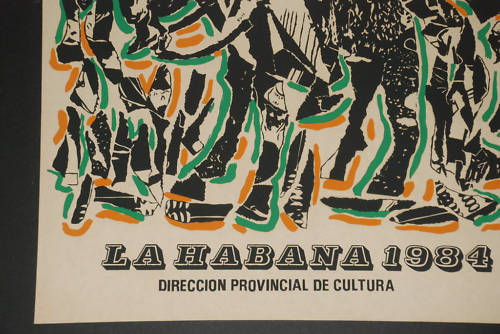 Authentic silkscreen 1984 Cuban Gallery Poster.Popular artists art show.Rare