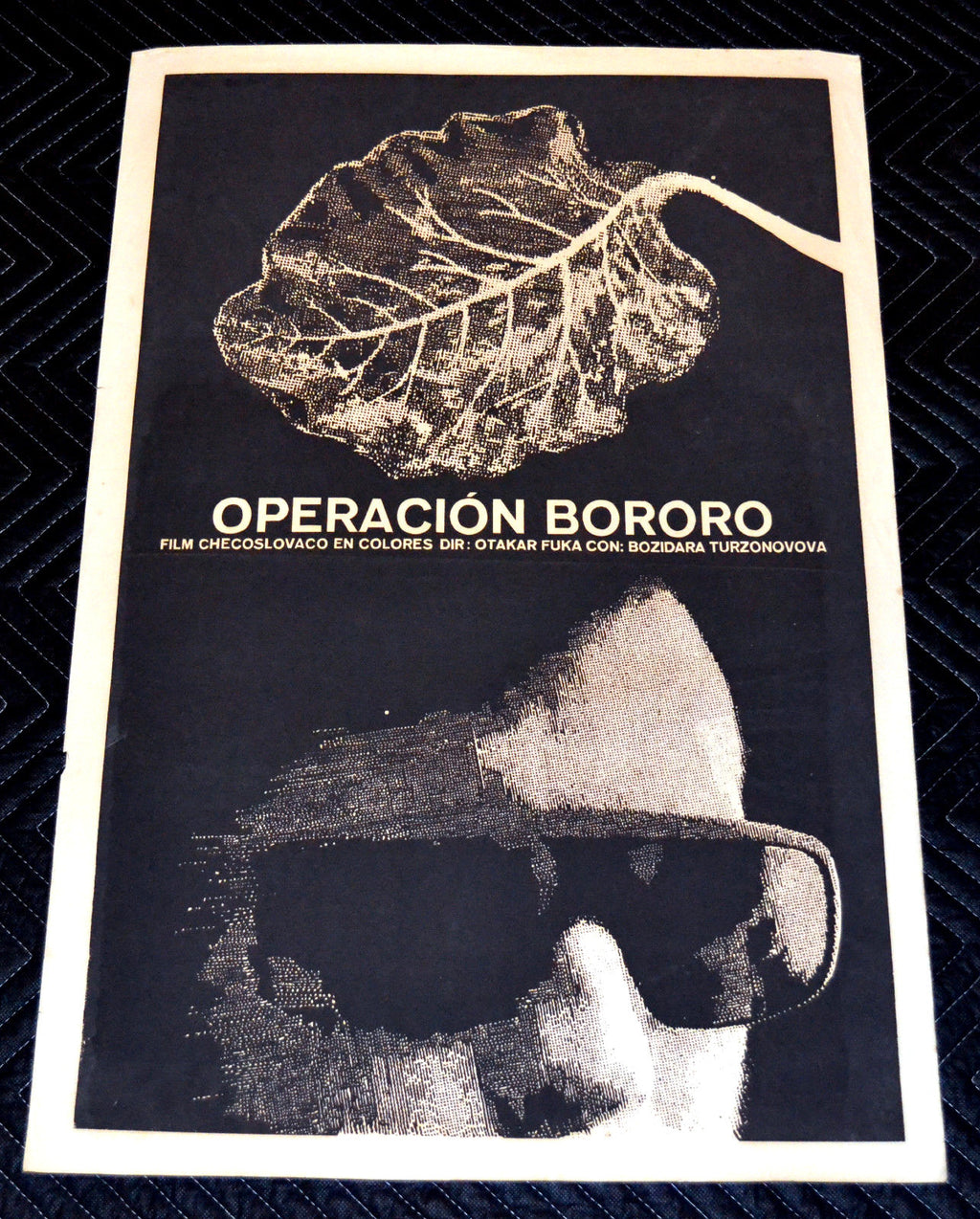 1975 Original Cuban Movie Poster"Operacion Bororo"Noir Otakar Fuka Czech film