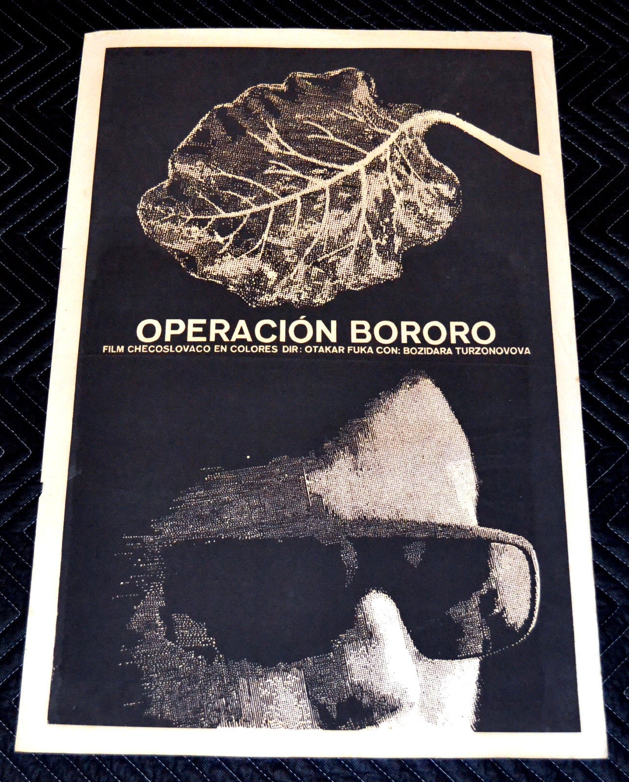 1975 Original Cuban Movie Poster"Operacion Bororo"Noir Otakar Fuka Czech film