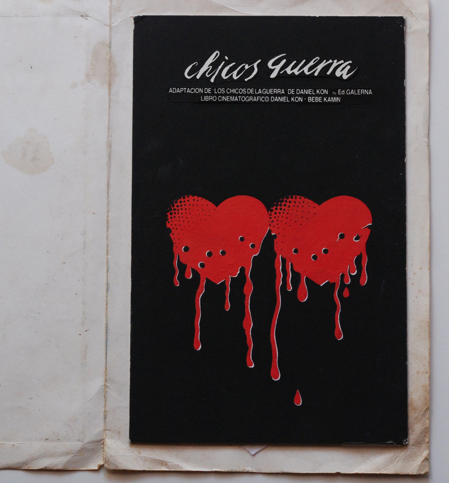 1987 Original Cuban Movie Poster PLUS Boceto painting.Mockup"Clandestinos"art