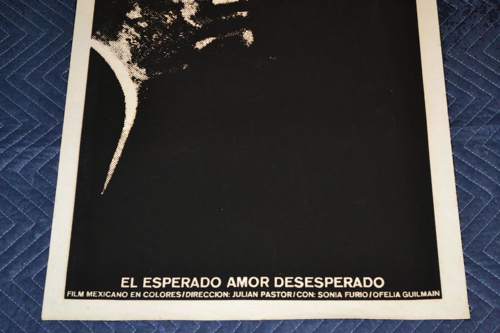 1977 Original Cuban Silkscreen Movie Poster.Esperado amor desesperado.Mexican.