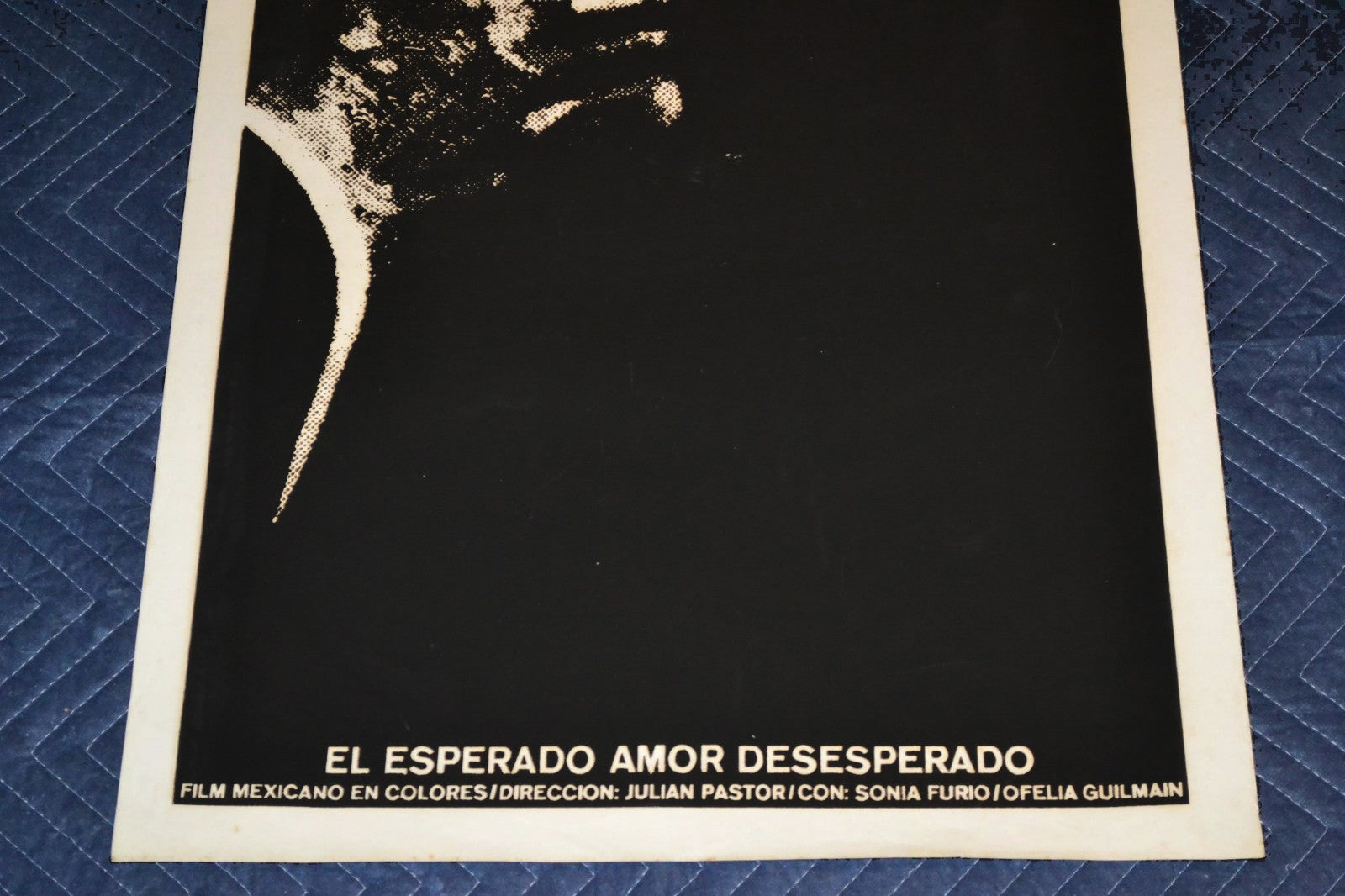1977 Original Cuban Silkscreen Movie Poster.Esperado amor desesperado.Mexican.