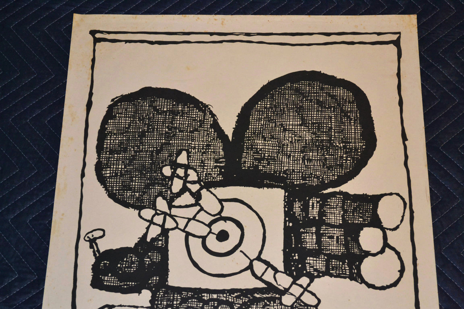1997 Original Cuban Silkscreen Movie Poster.Century of Cuba Cinema.Camera art.