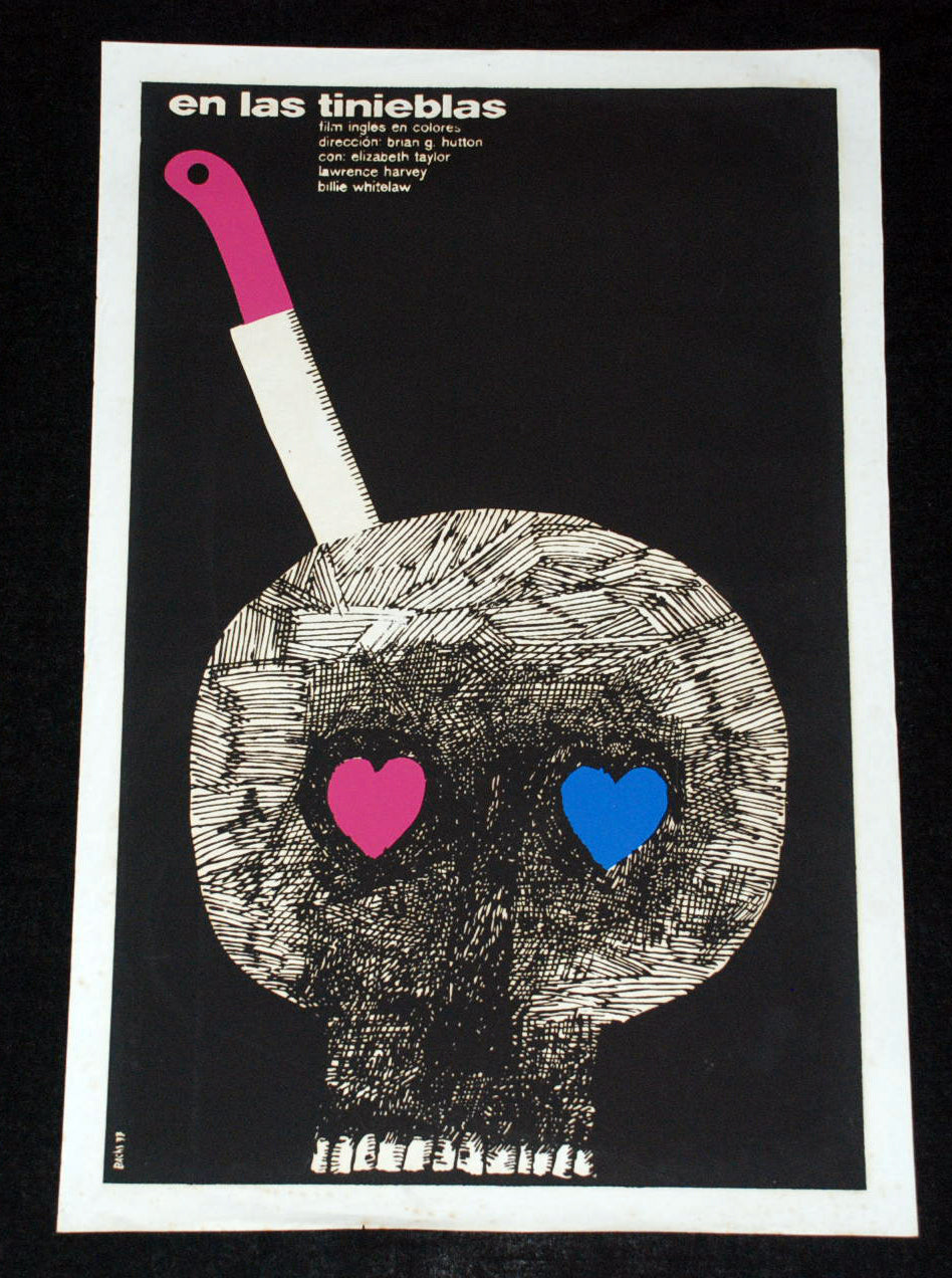 1977 Cuban Original Movie Poster NIGHT WATCH.American film.Liz Taylor.Hutton art