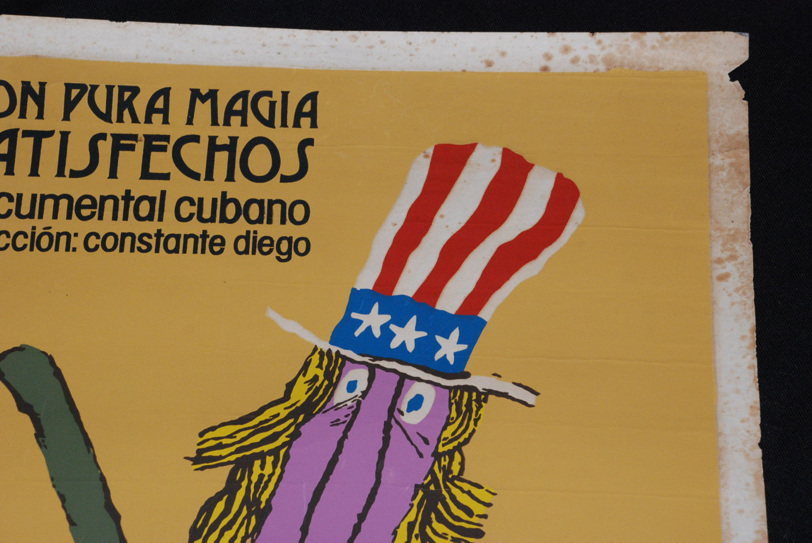 1984 Original Cuban Movie Poster"Uncle Sam Cooking"Cold War graphic design art