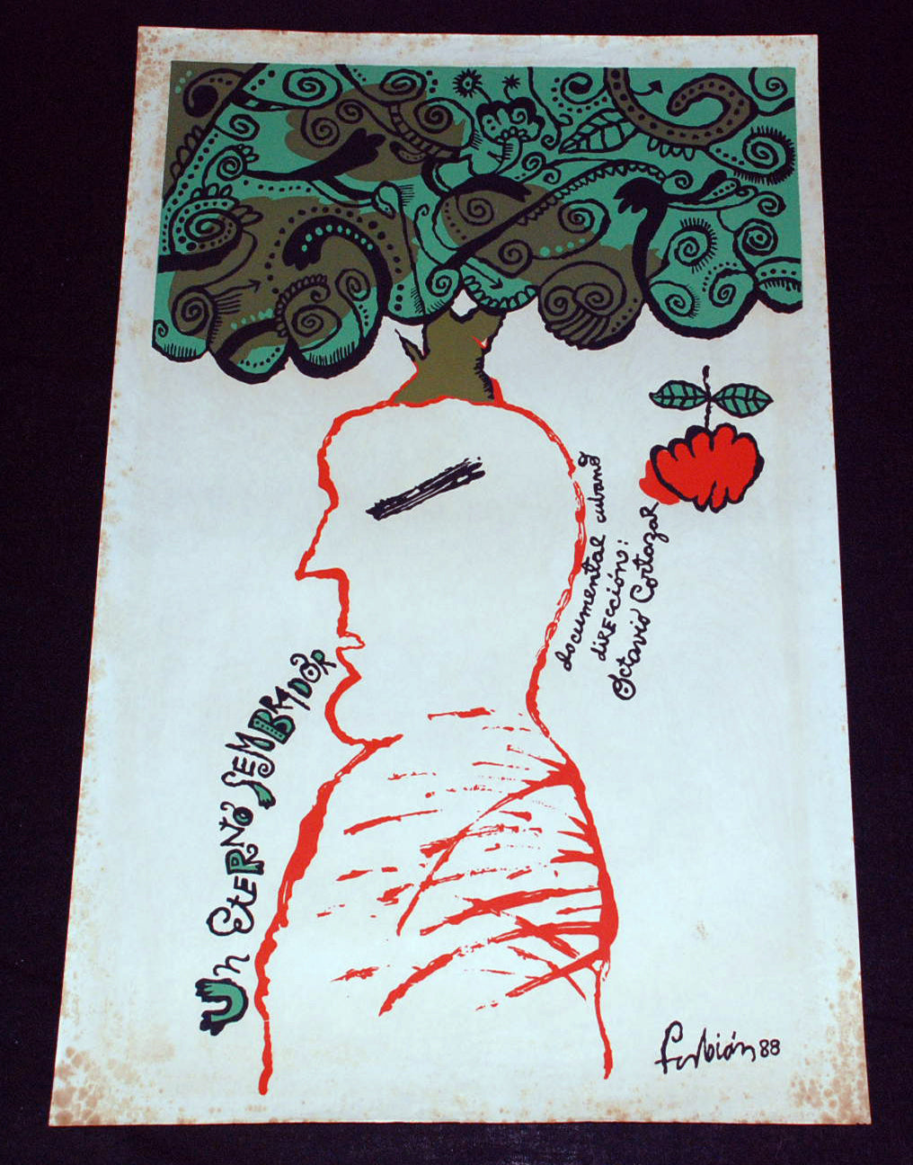 1988 Original Cuban Movie Poster.Plakat.Affiche.affisch"Eterno Sembrador"Art