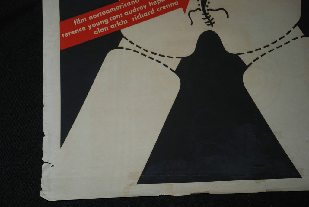 1975 Original Cuban Movie Poster"WAIT TIL DARK"American film.Alan Arkin.Hepburn.