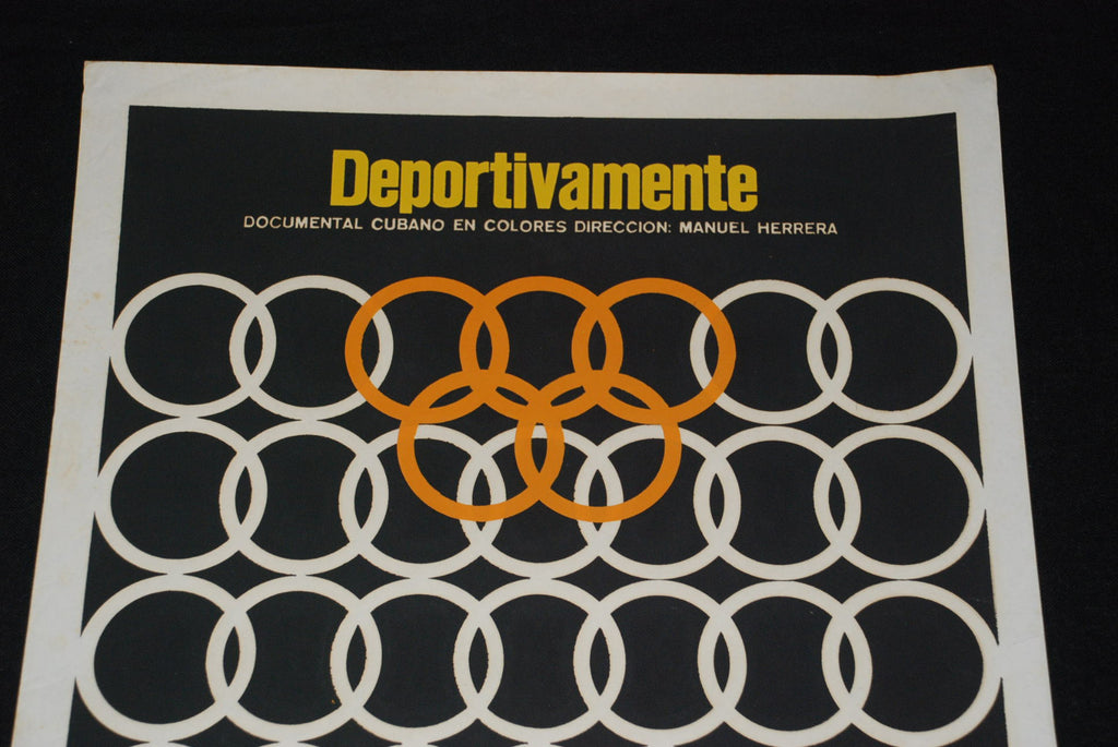 1977 Original Cuban Movie Poster.Plakat.Affiche.affisch"Olympics.Sports art