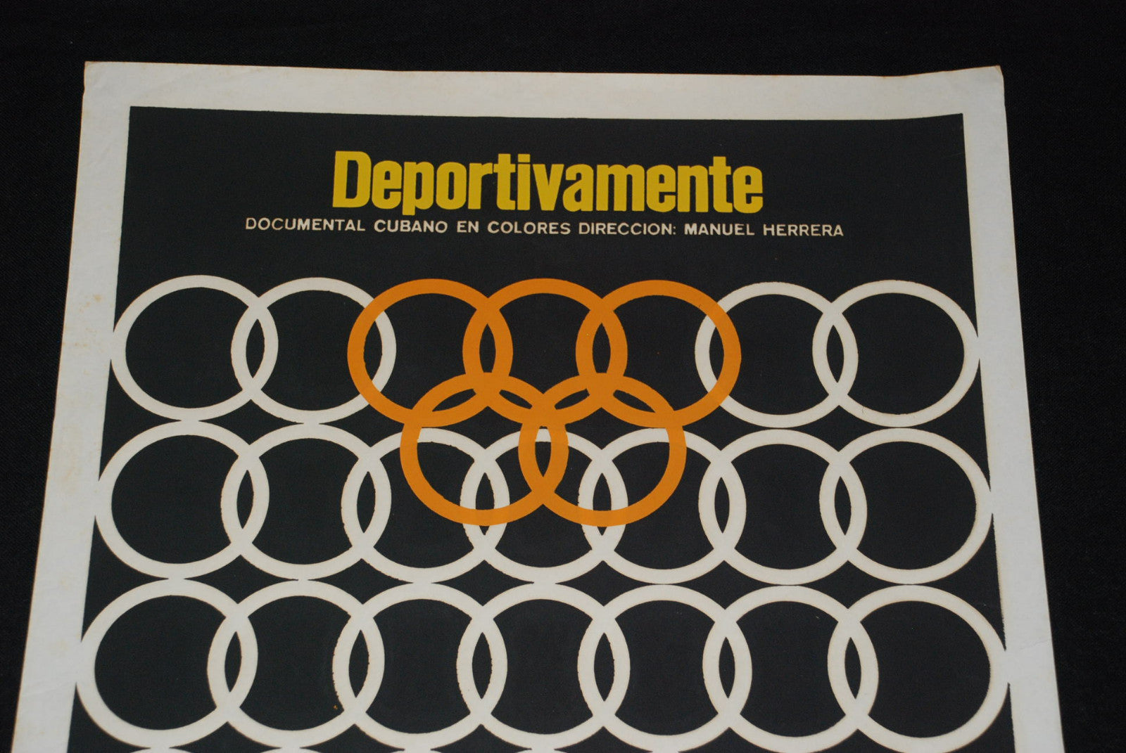 1977 Original Cuban Movie Poster.Plakat.Affiche.affisch"Olympics.Sports art