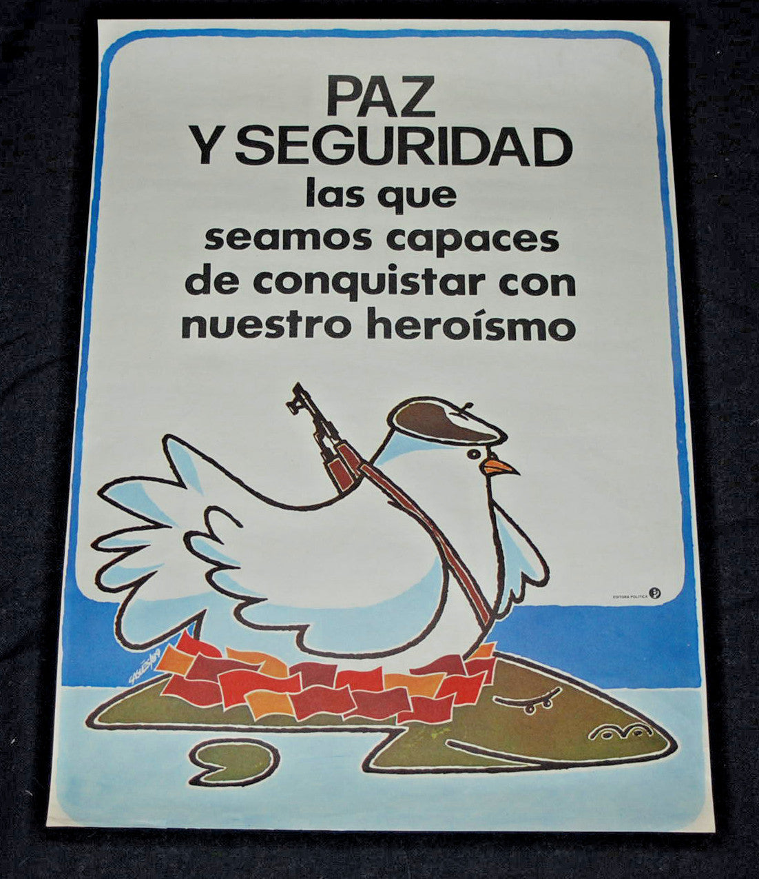 1977 Cuban Original Poster.Internationalism and Youth.Rare Cuba art.Offset