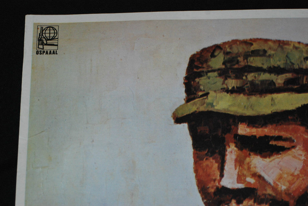 1980 Original Cuban Political OSPAAAL Poster.CAAMAñO.Dominican Hero.History art