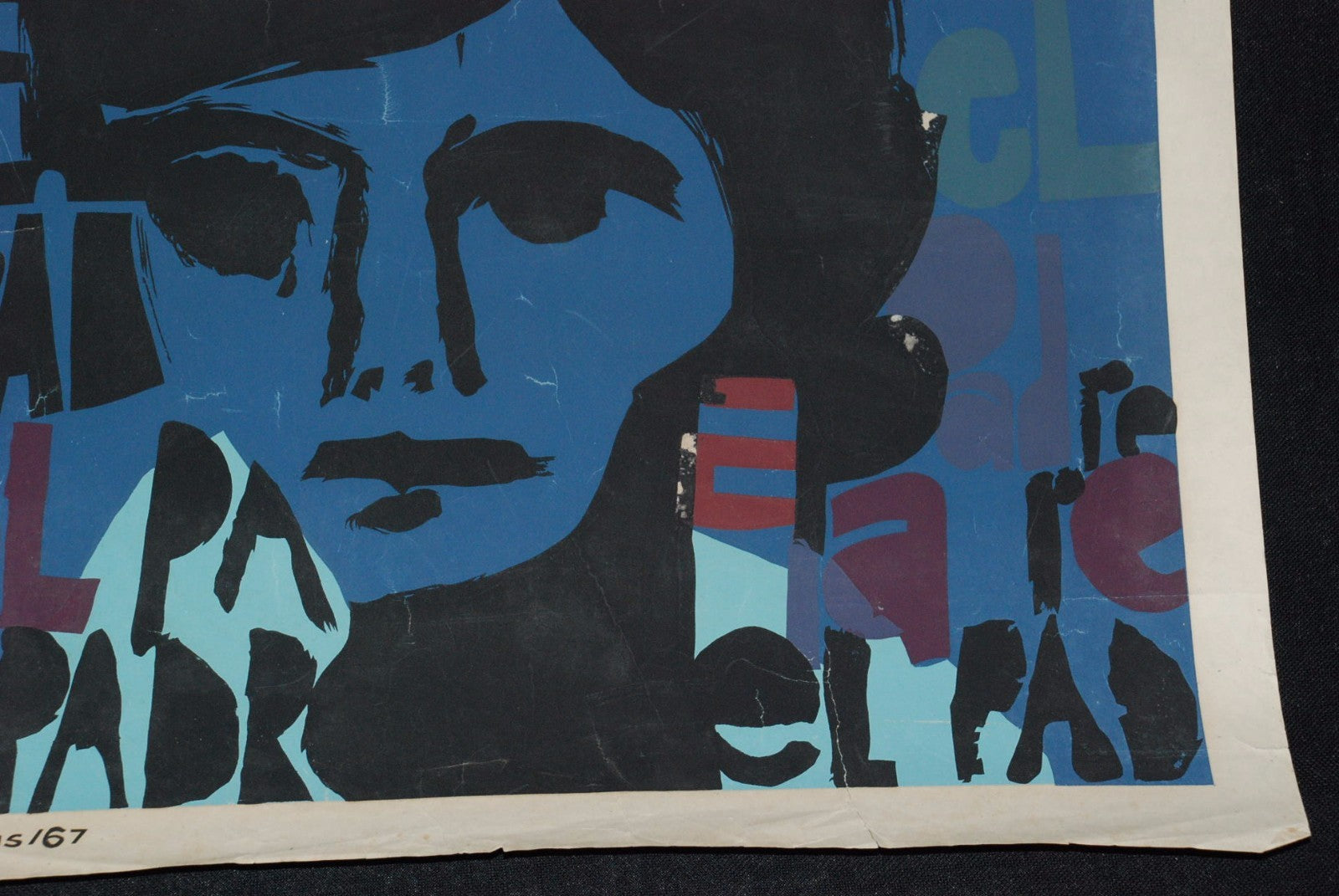 1967 Original Cuban Movie Poster"The Father.El Padre"Hungary art.Very rare.Blue