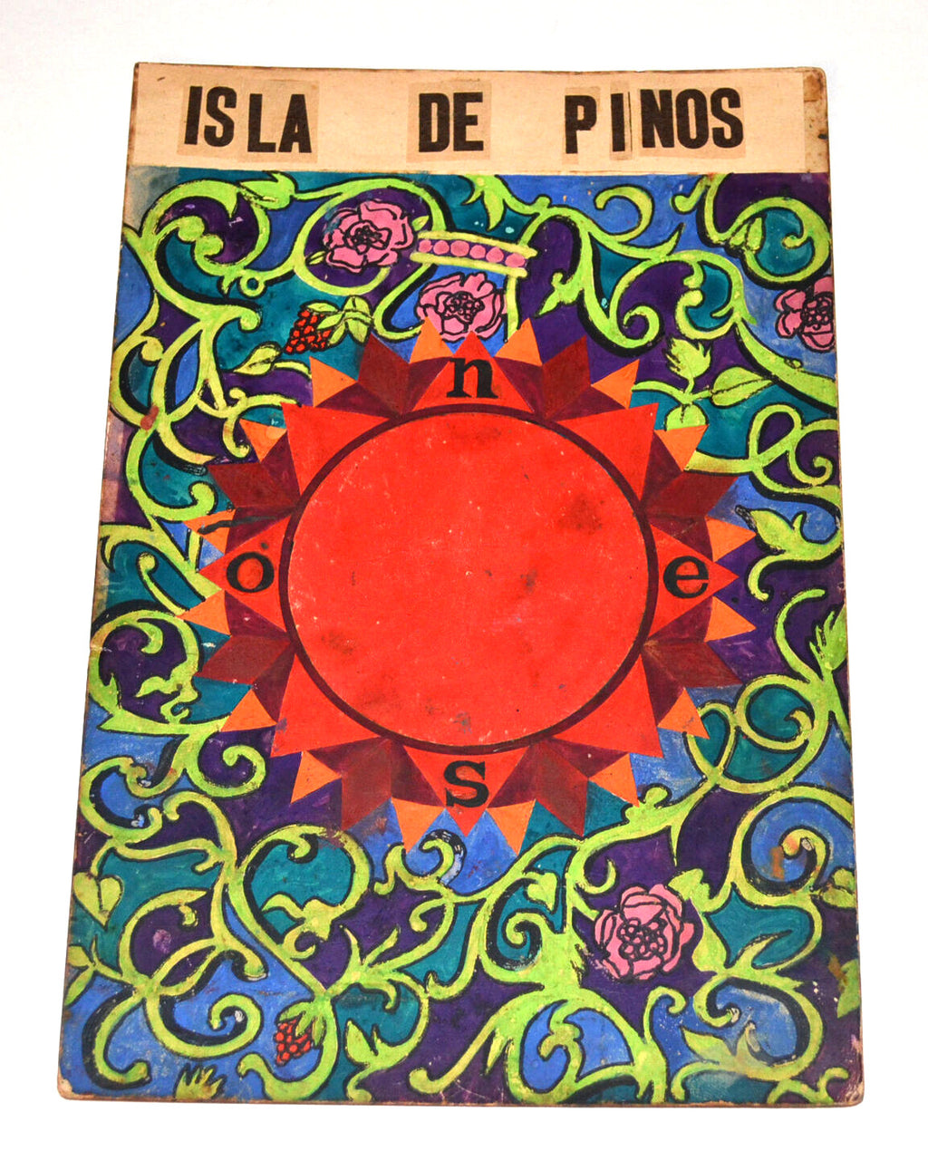 1968 Original Cuban Movie Painting MOCKUP.Isla de Pinos.Unique Art Piece!Boceto
