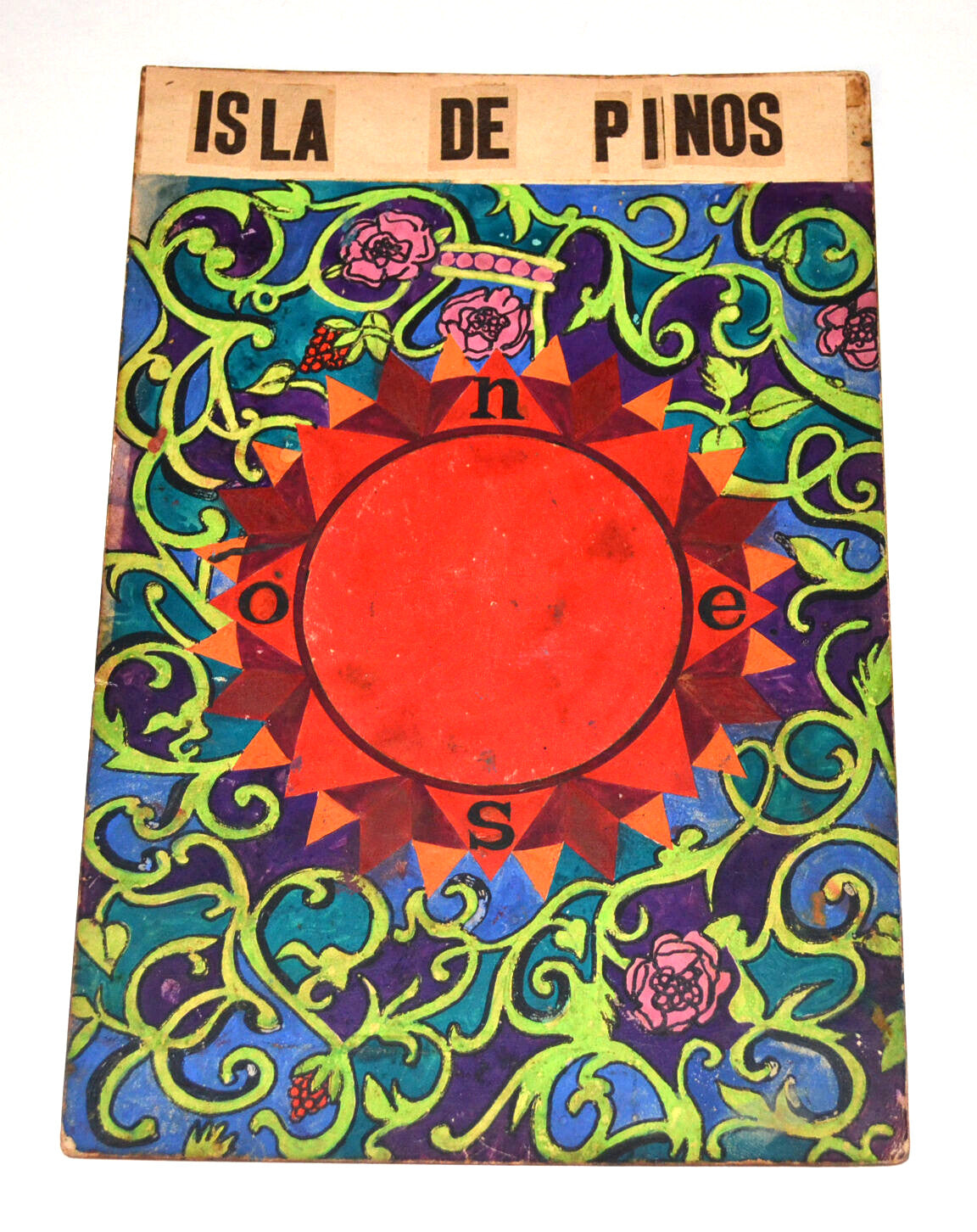 1968 Original Cuban Movie Painting MOCKUP.Isla de Pinos.Unique Art Piece!Boceto