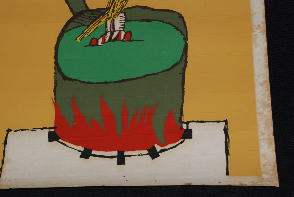 1984 Original Cuban Movie Poster"Uncle Sam Cooking"Cold War graphic design art