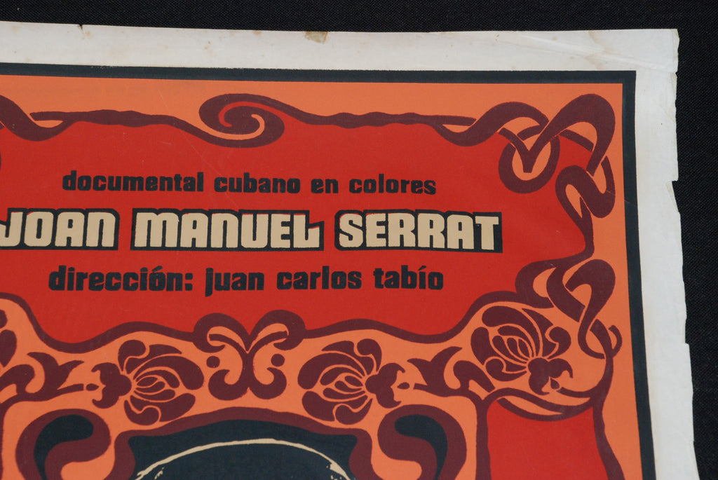 1977 Original Cuban Movie Poster"Joan Manuel Serrat"Spain Singer musical art