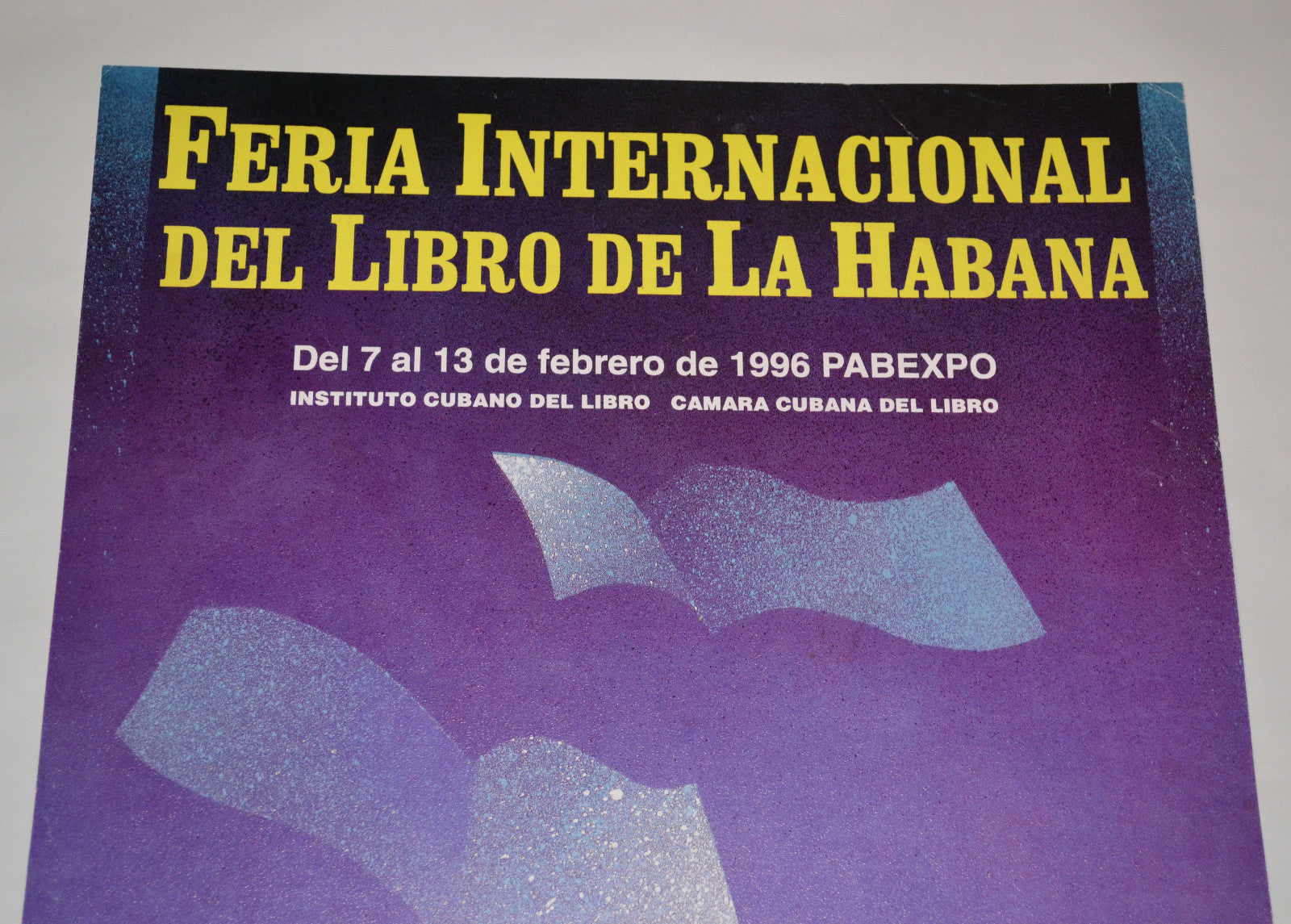 1996 Cuban Original Poster.International Bookfair Havana.Rostgaard winner art