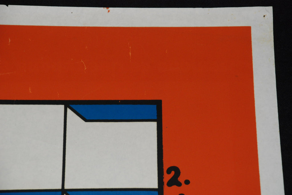 1983 Original Cuban Movie Poster"Puerto Rico Cinema"Geometric ART.Cuba flag
