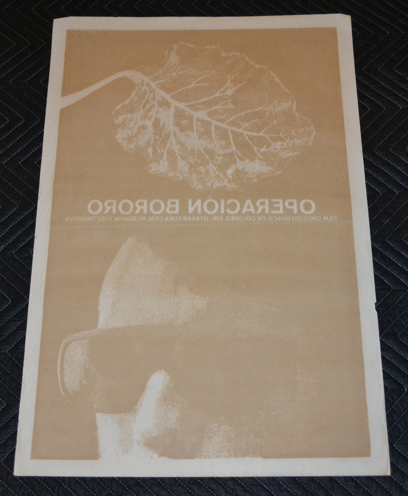 1975 Original Cuban Movie Poster"Operacion Bororo"Noir Otakar Fuka Czech film