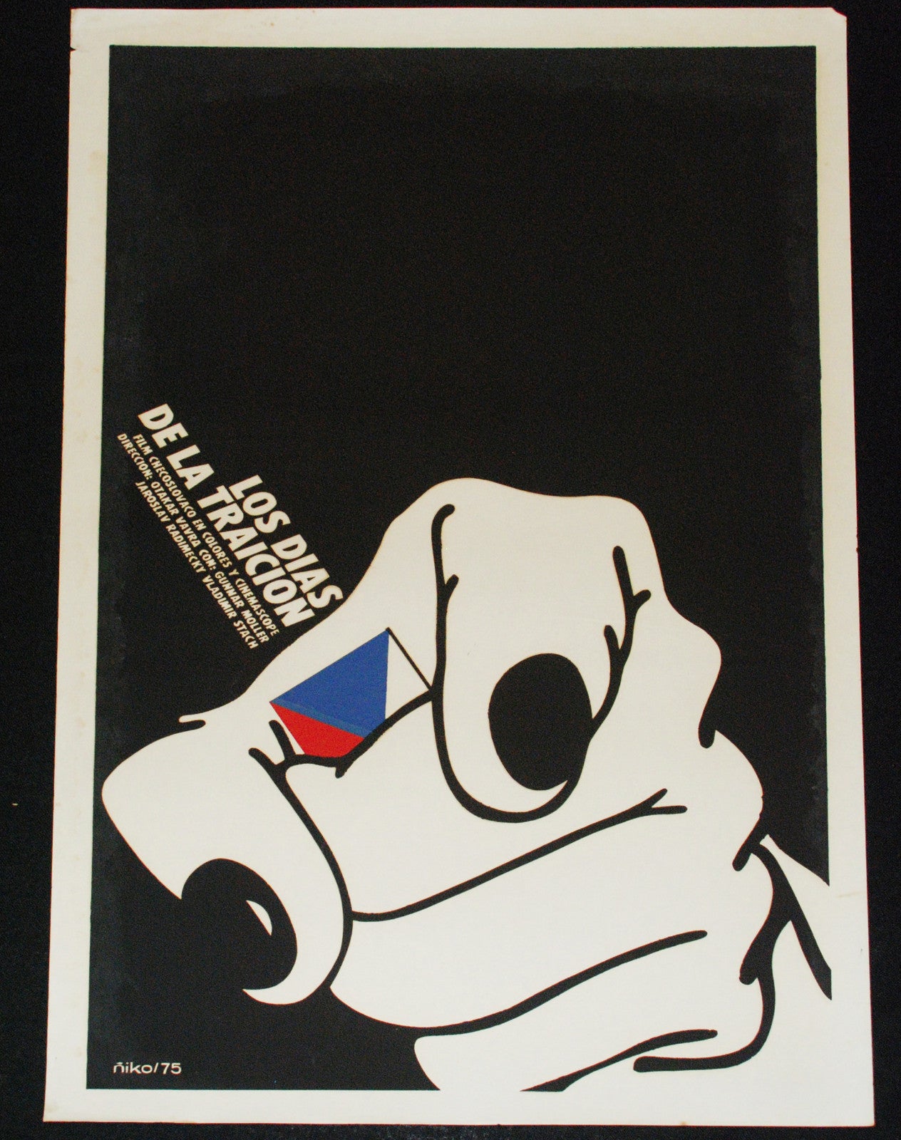 1975 Cuban ORIGINAL Movie Poster.Plakat.Affiche.affisch"Days of Treason"Czech