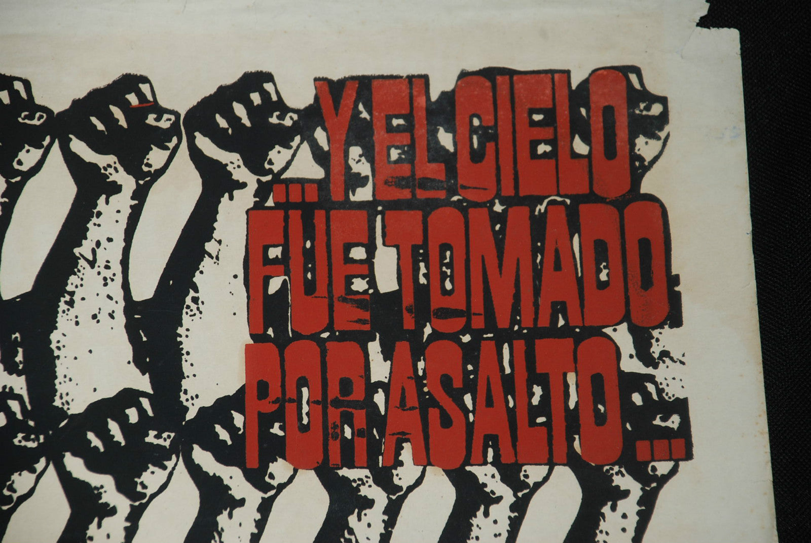 1973 Original Cuban Movie Poster"The SKY WAS TAKEN ON ASSAULT"Santiago Alvarez.