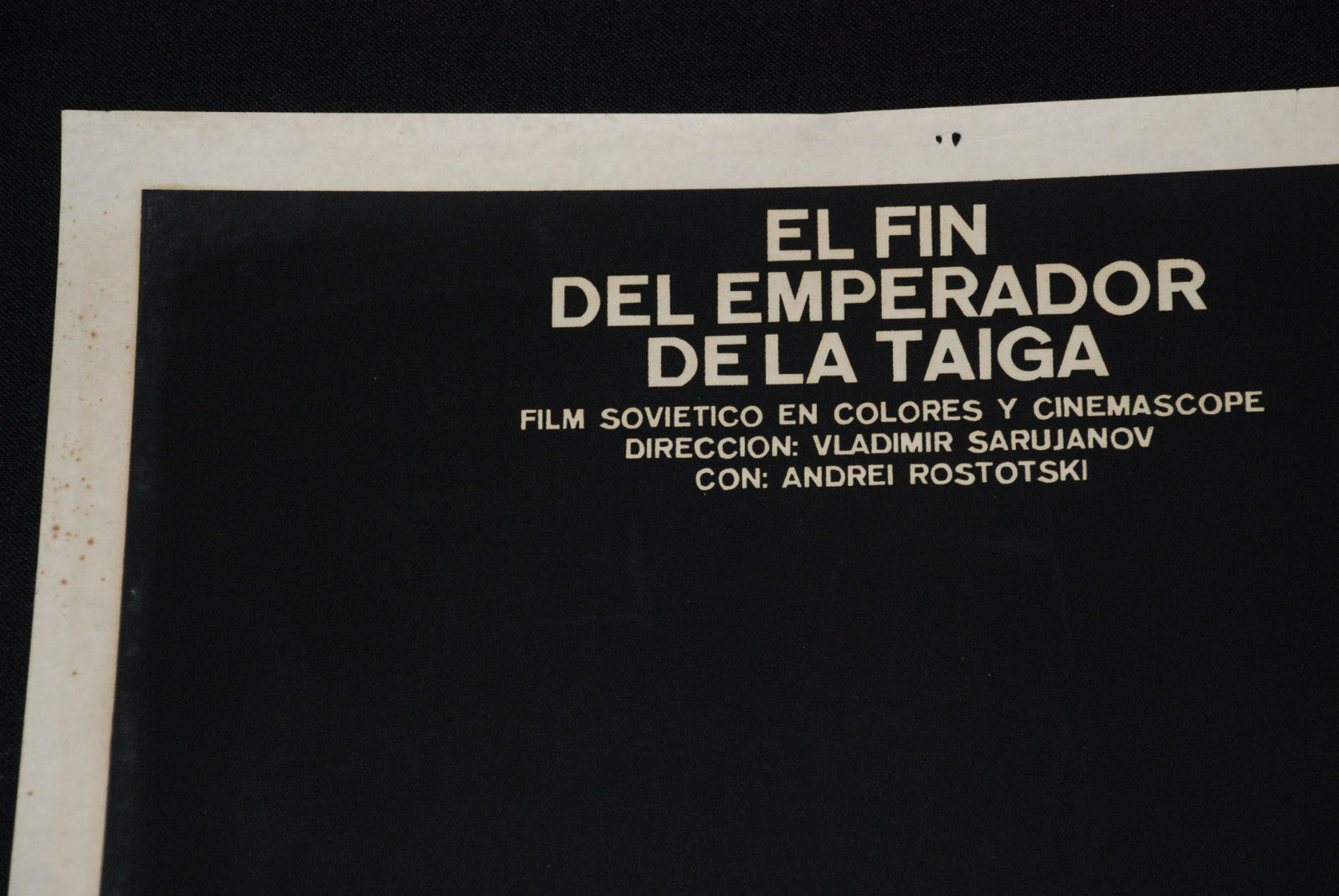 1980 Original Cuban Movie Poster.Plakat.Affiche"Taiga Emperor"Russian.Soviet art