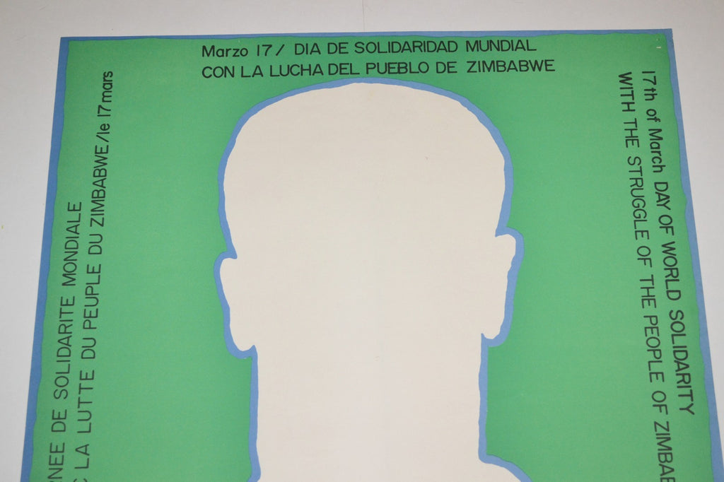1971 Cuban Original Political Poster.Anti-Colonialism Apartheid.ZIMBABWE.African