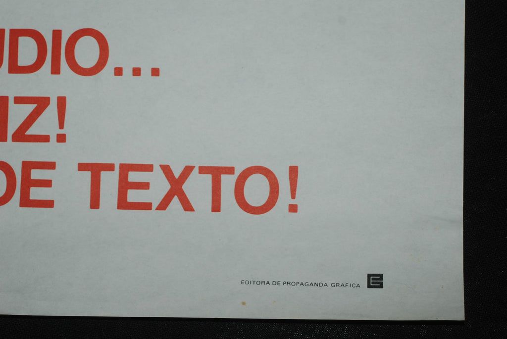 1972 Cuban Original Poster.In your studies…to the roots!The textbooks!School Art