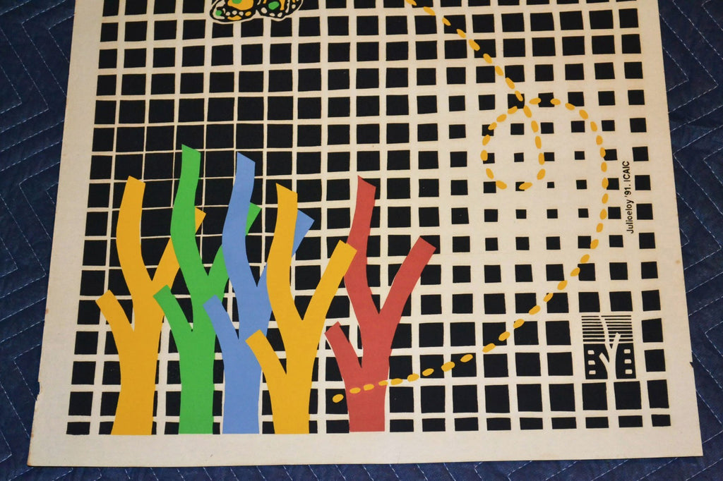 1991 Original Cuban Silkscreen Movie Poster.Festival Internacional Latin Cinema.