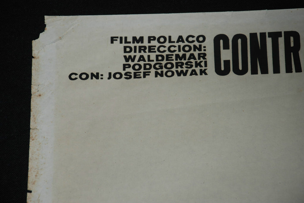 1970 Original Cuban Movie Poster"CONTRASEñA CORN"Detective spy Polish art film.