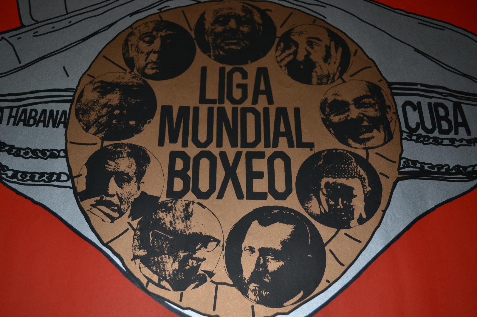 Original Cuban Gallery Poster"Boxing Match.Ponjuan"Rare art.4 of ONLY 20 made!!!