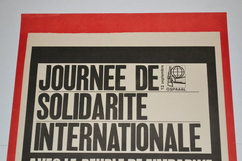 1967 Original Cuban OSPAAAL Poster.Solidarity w ZIMBABWE.Africa.FRENCH. History