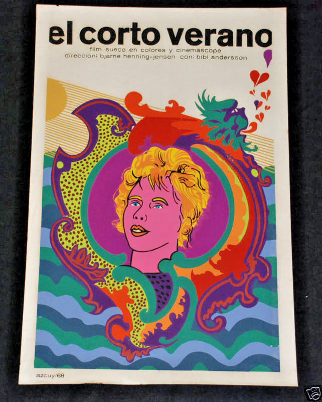 1968 Original Cuban Movie Poster.Plakat.Affiche.affisch"Short Summer"Swedish