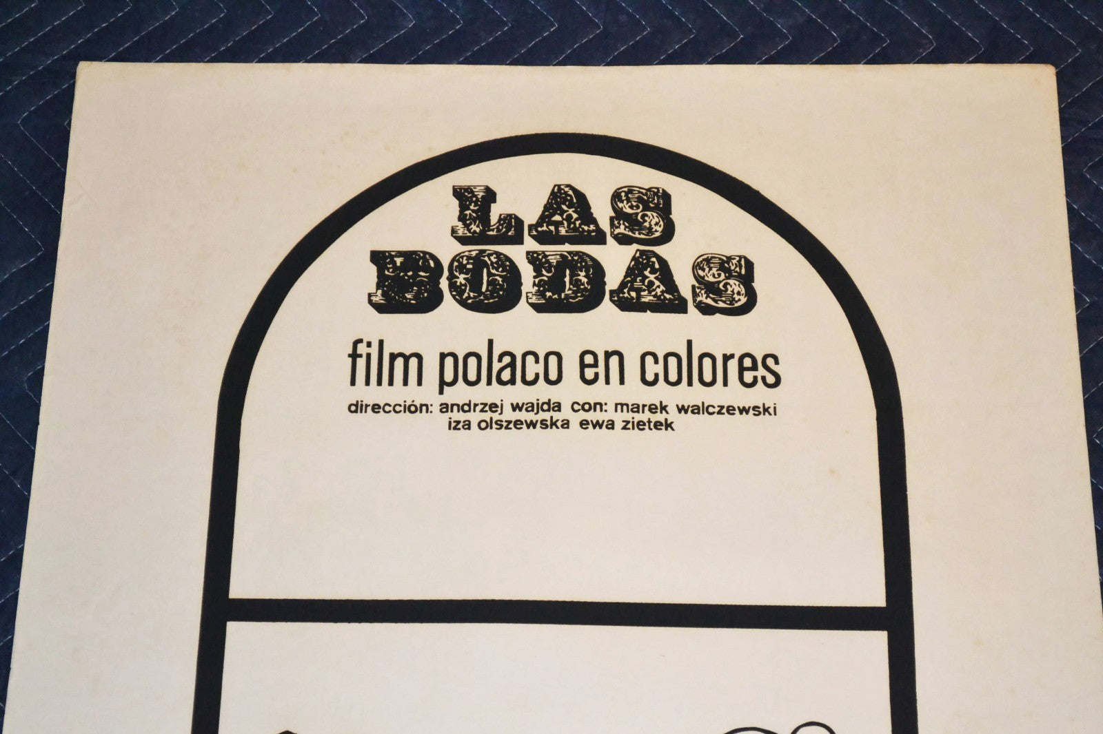 1974 Original Cuban Silkscreen Movie Poster.Bodas.Weddings.Rooster.Andrzej Wajda