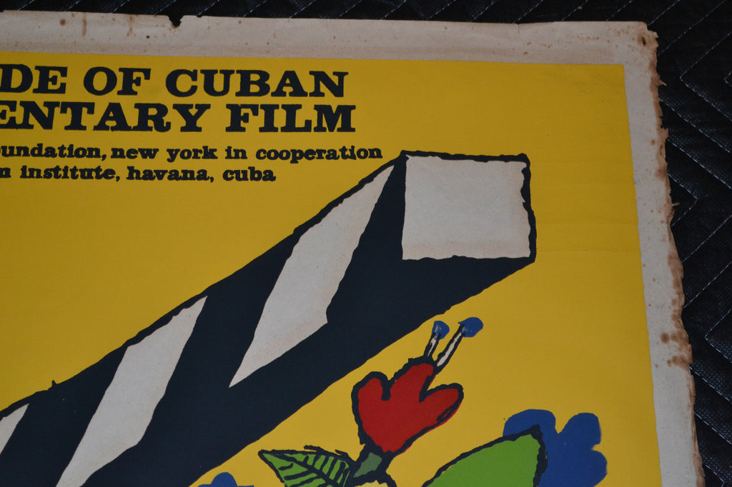 1982 Original Cuban Movie Poster.Tropical.Decade Cinema.New York Filmakers art
