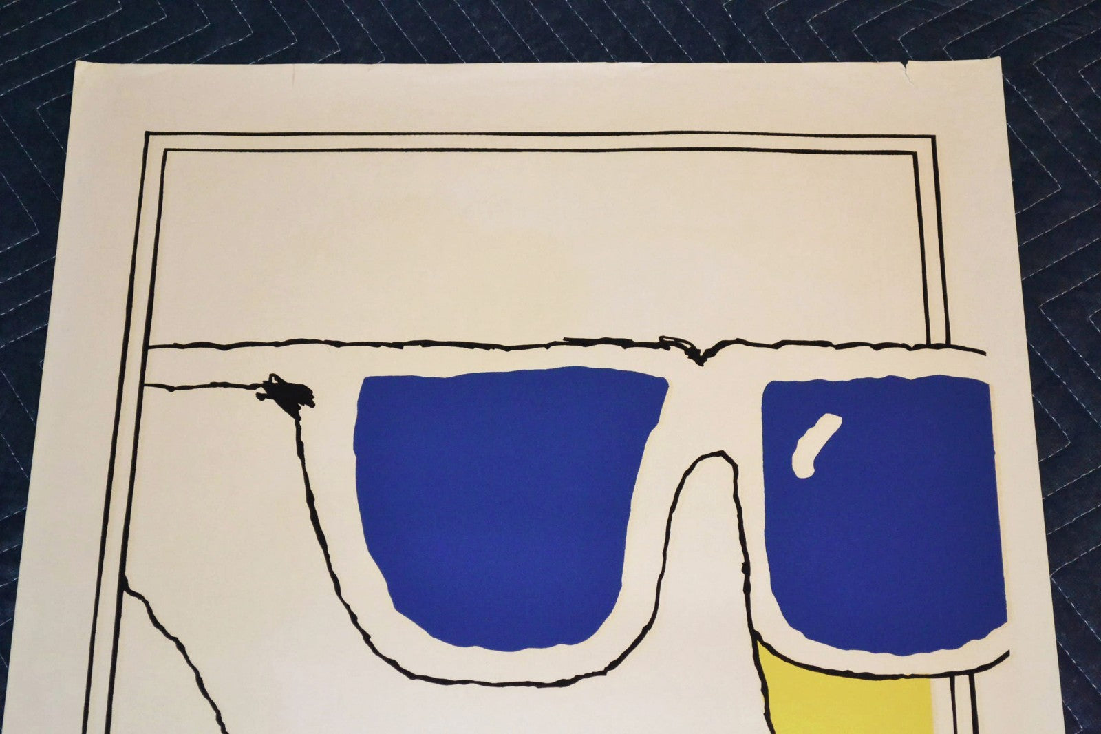 1975 Original Cuban Silkscreen Movie Poster.At the edge.Al borde.Cerebral design