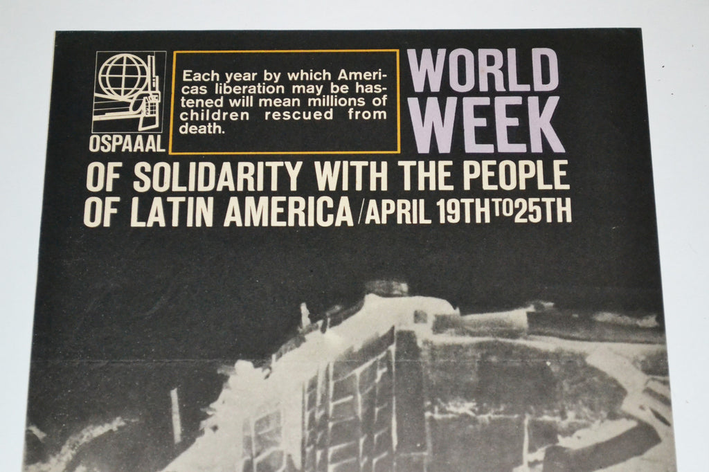 1967 Original Cuba Political Poster.Cold War Graphic.Latin America.art.English